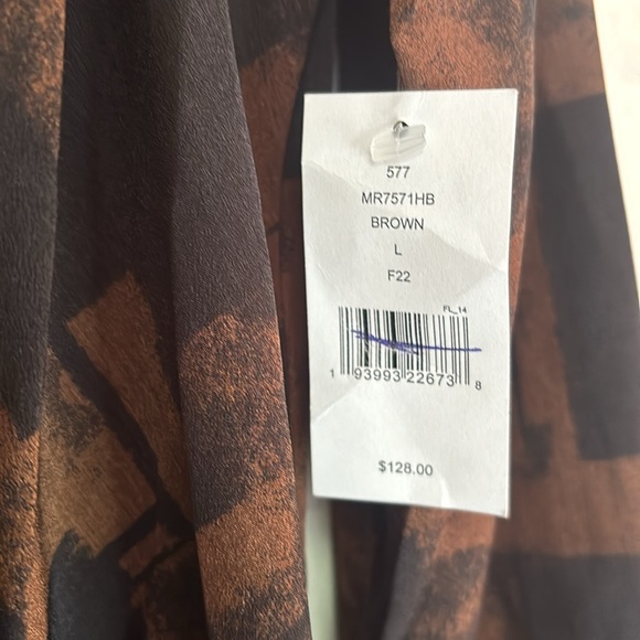 Moon River Printed Back Cut Out Midi Dress Size L NWT - Picture 6 of 13